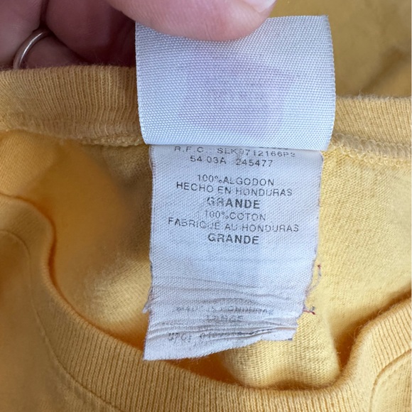 Hanes Her Way Yellow Short Sleeve Lifestyle Tee - Picture 4 of 4